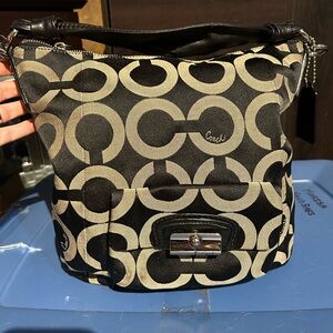 Coach Black and Gray Patterned Women's Bag